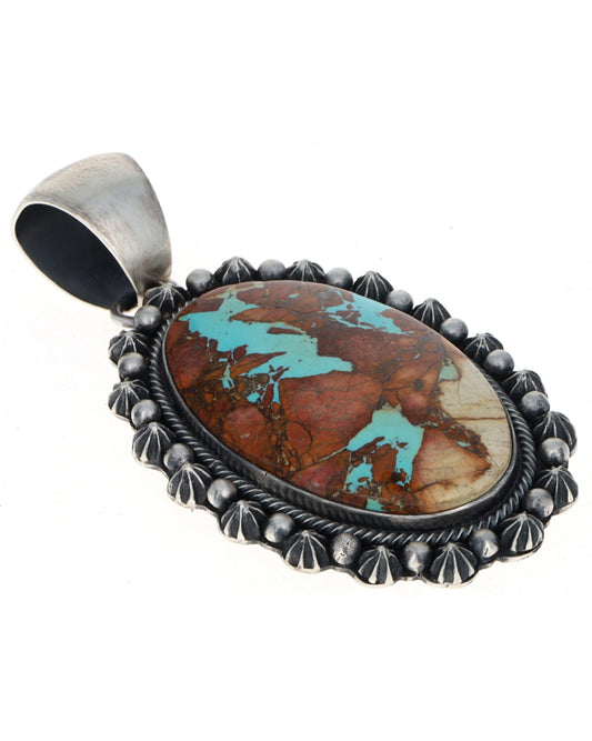 Natural Royston Boulder Turquoise Pendant
