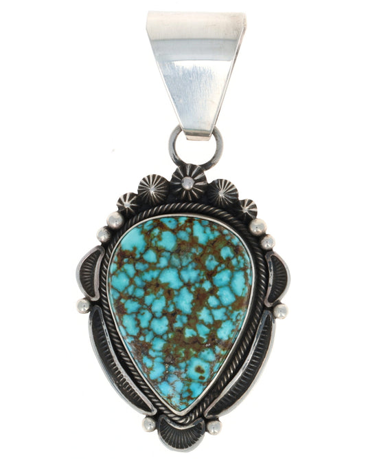 Natural Kingman Water Web Turquoise Pendant