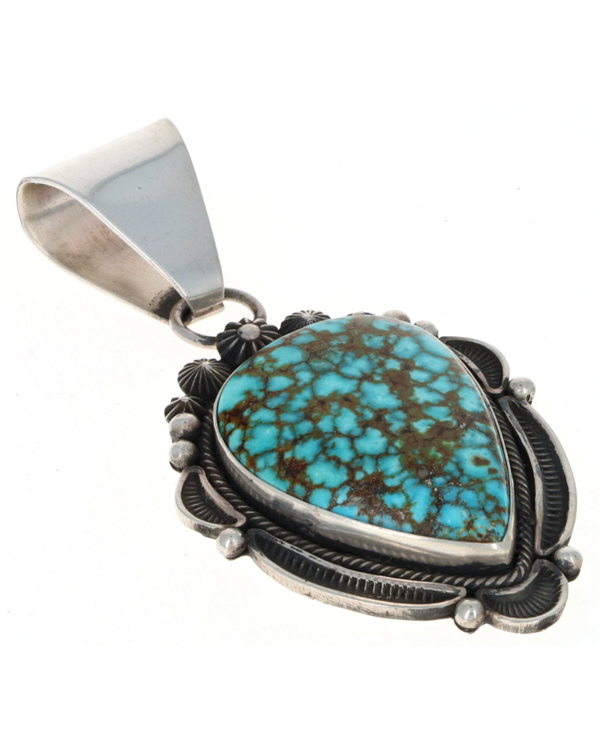 Natural Kingman Water Web Turquoise Pendant