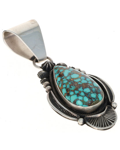Natural Kingman Water Web Turquoise Pendant
