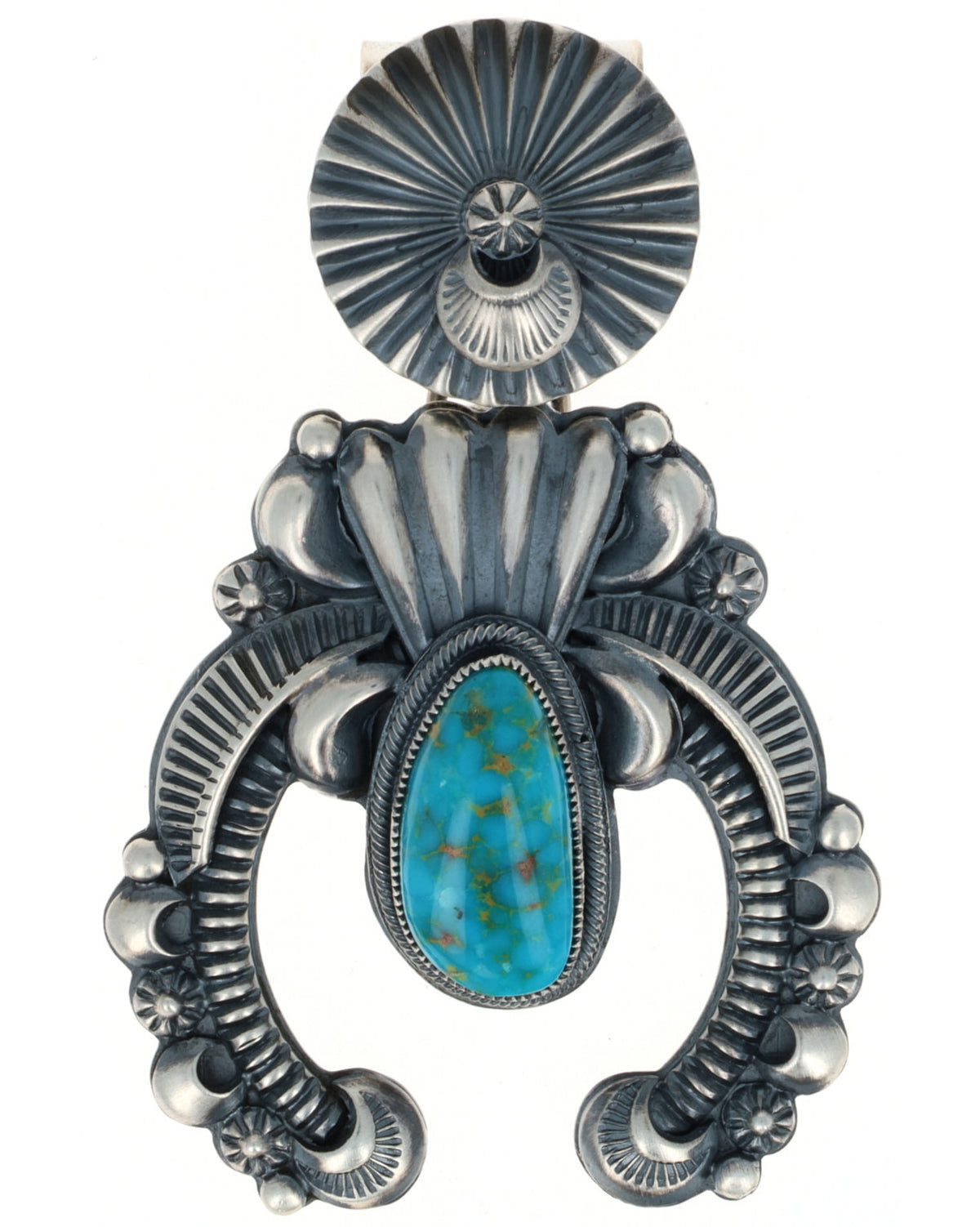 Natural Kingman Turquoise Naja Pendant
