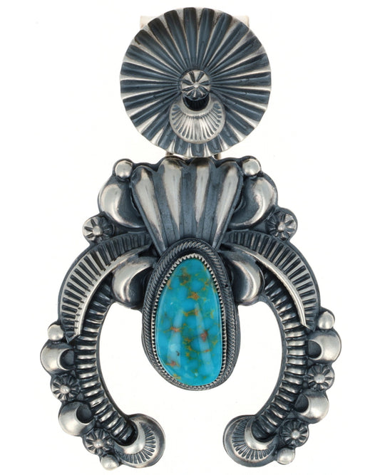 Natural Kingman Turquoise Naja Pendant