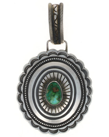 Concho Style Pendant With Natural Sonoran Gold Turquoise