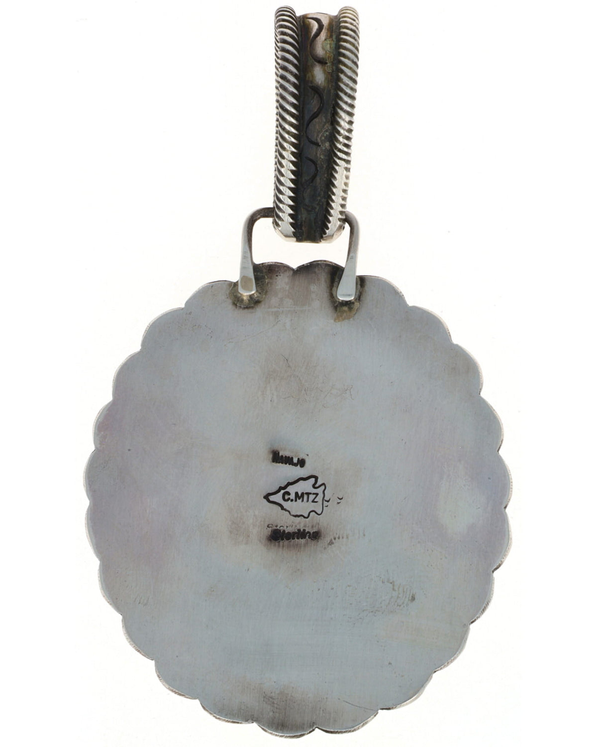 Concho Style Pendant With Natural Sonoran Gold Turquoise