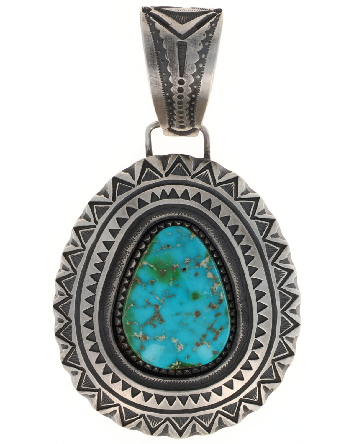 Shadowbox Style Pendant With Sonoran Gold Turquoise