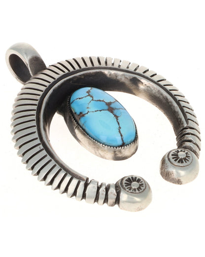Petit Naja Pendant With Natural Golden Hill Turquoise