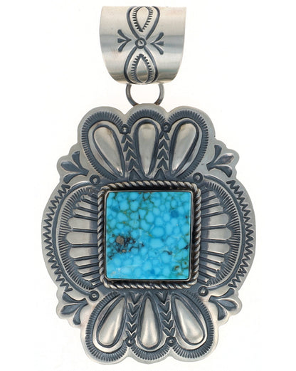 Natural Birdseye Kingman Turquoise Pendant