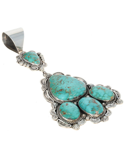 High Grade Natural Fox Turquoise 5-Stone Pendant