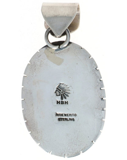 Natural Birdseye Kingman Turquoise Shadowbox Pendant