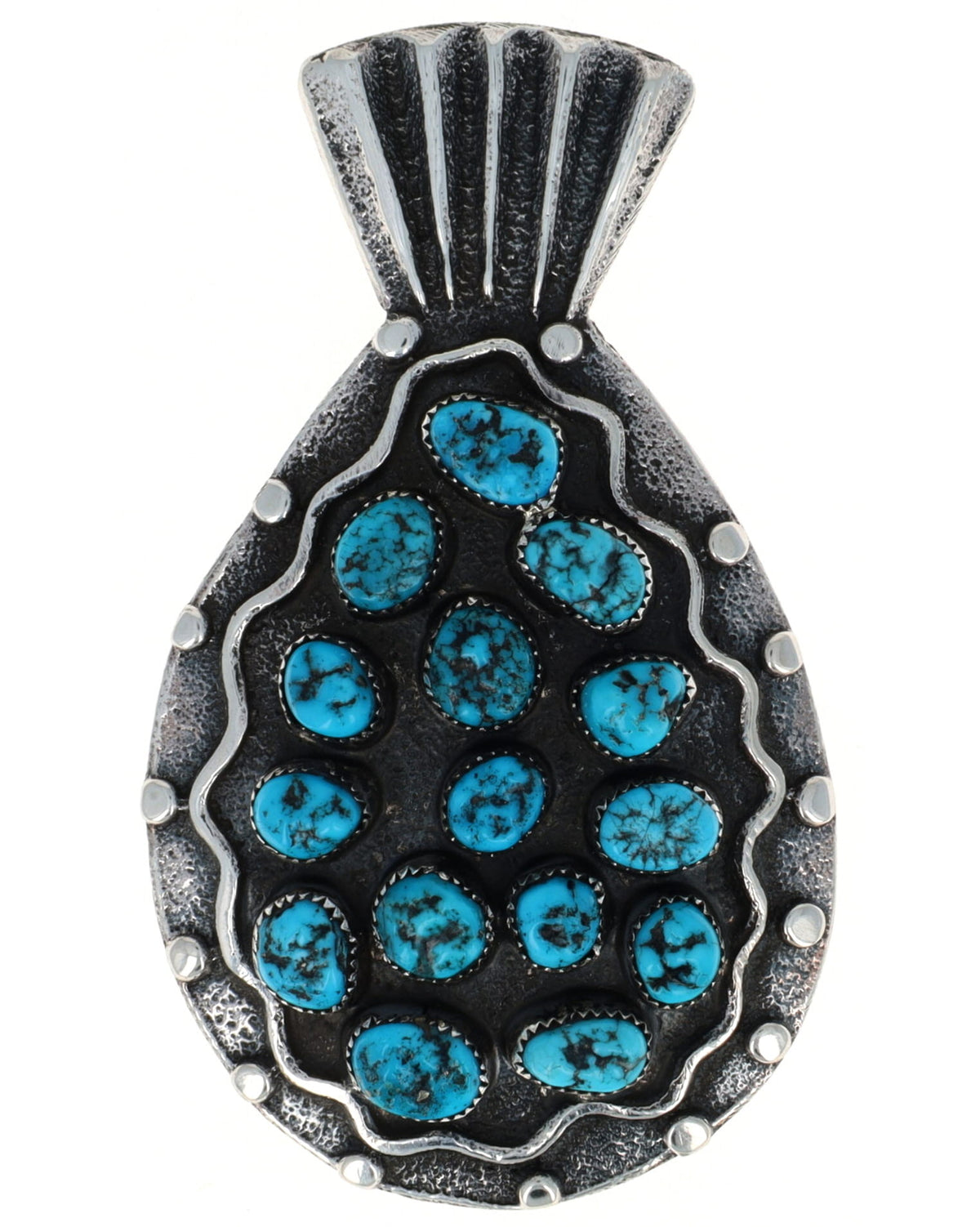 Kingman Turquoise Cluster Pendant