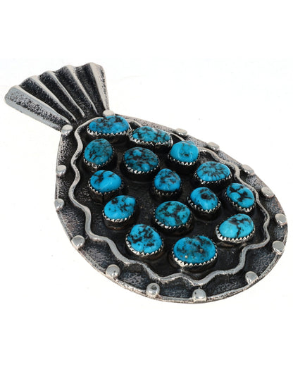 Kingman Turquoise Cluster Pendant