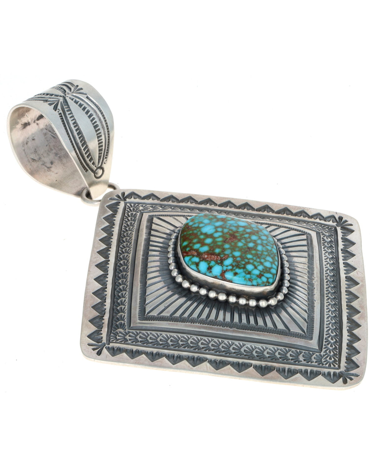 Natural Birdseye Kingman Turquoise Pendant