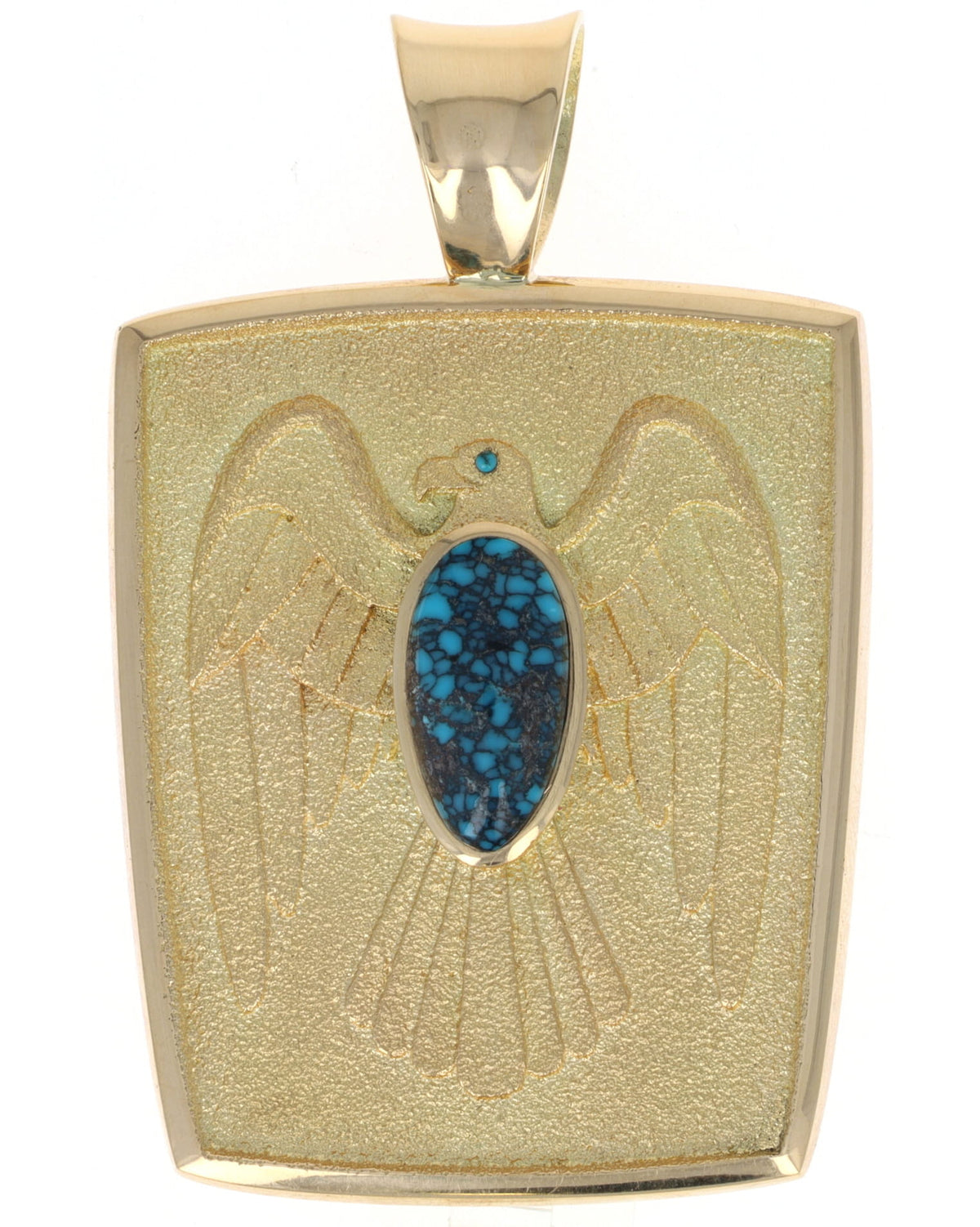 18K Gold Reversible Multi-Stone Pendant