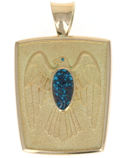 18K Gold Reversible Multi-Stone Pendant