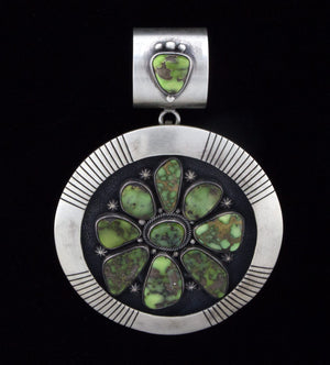 Broche-Pendentif en Turquoise Damele Naturelle