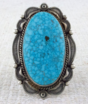 Bague en turquoise Kingman Birdseye de haute qualité