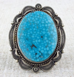 Anello in Turchese Kingman Birdseye di Alta Qualità