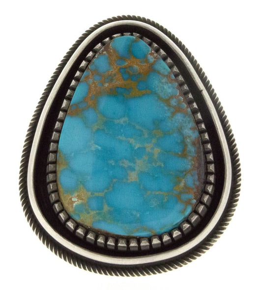 Natural Easter Blue Turquoise Shadowbox Ring