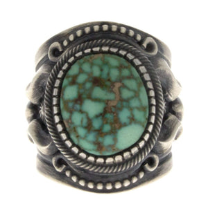Bague en turquoise Kingman Birdseye naturelle