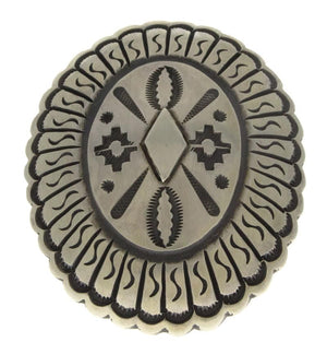 Sterling Silver Concho Style Statement Ring