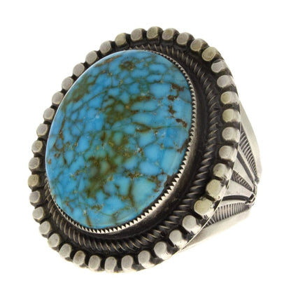 Natural Birdseye Kingman Turquoise Ring