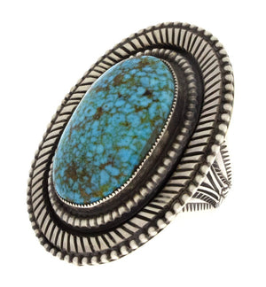 Anello in Turchese Kingman Birdseye Naturale