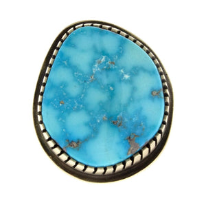 Natural Kingman Water Web Turquoise Ring