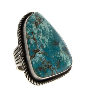 Bague de déclaration en turquoise naturelle Evans