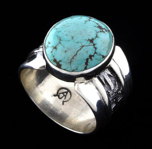 Bague en turquoise naturelle de Lone Mountain