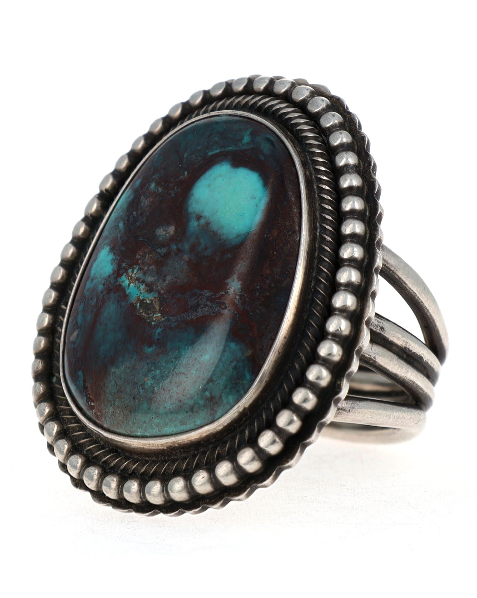 Natural Bisbee Turquoise Statement Ring - $1,459 - R#1808 - SilverTQ