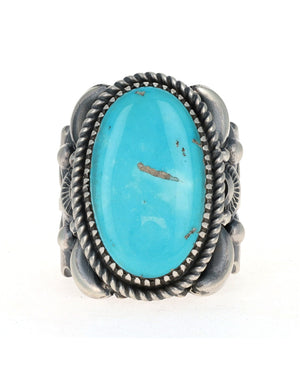Natürlicher Morenci-Turquoise-Ring