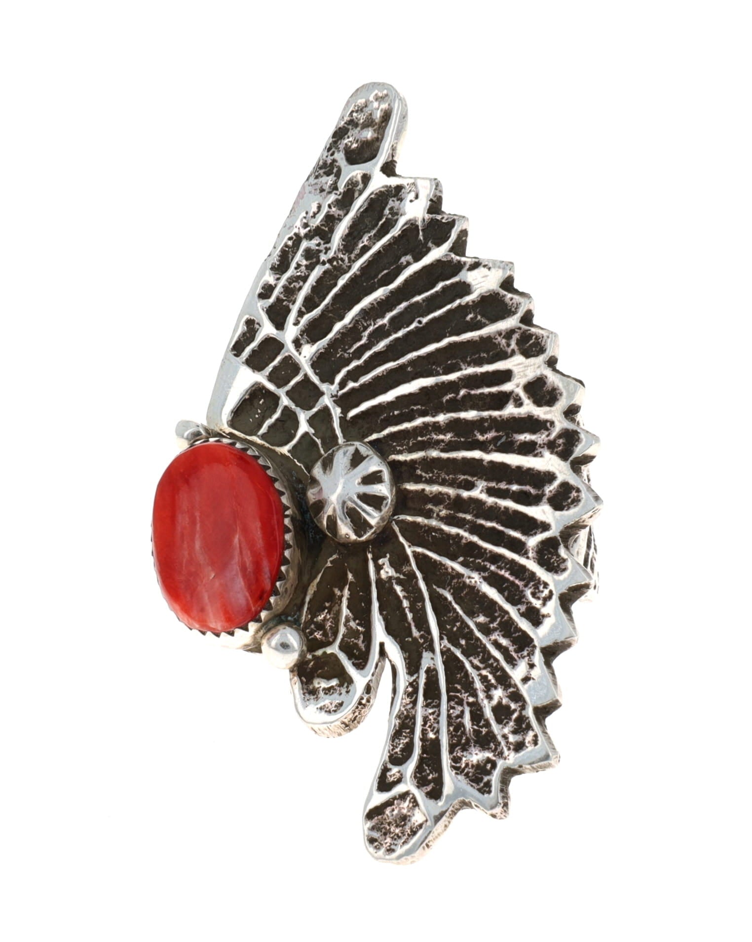 Tufa Guss Gefiederter Indianischer Kopfschmuck Statement Ring
