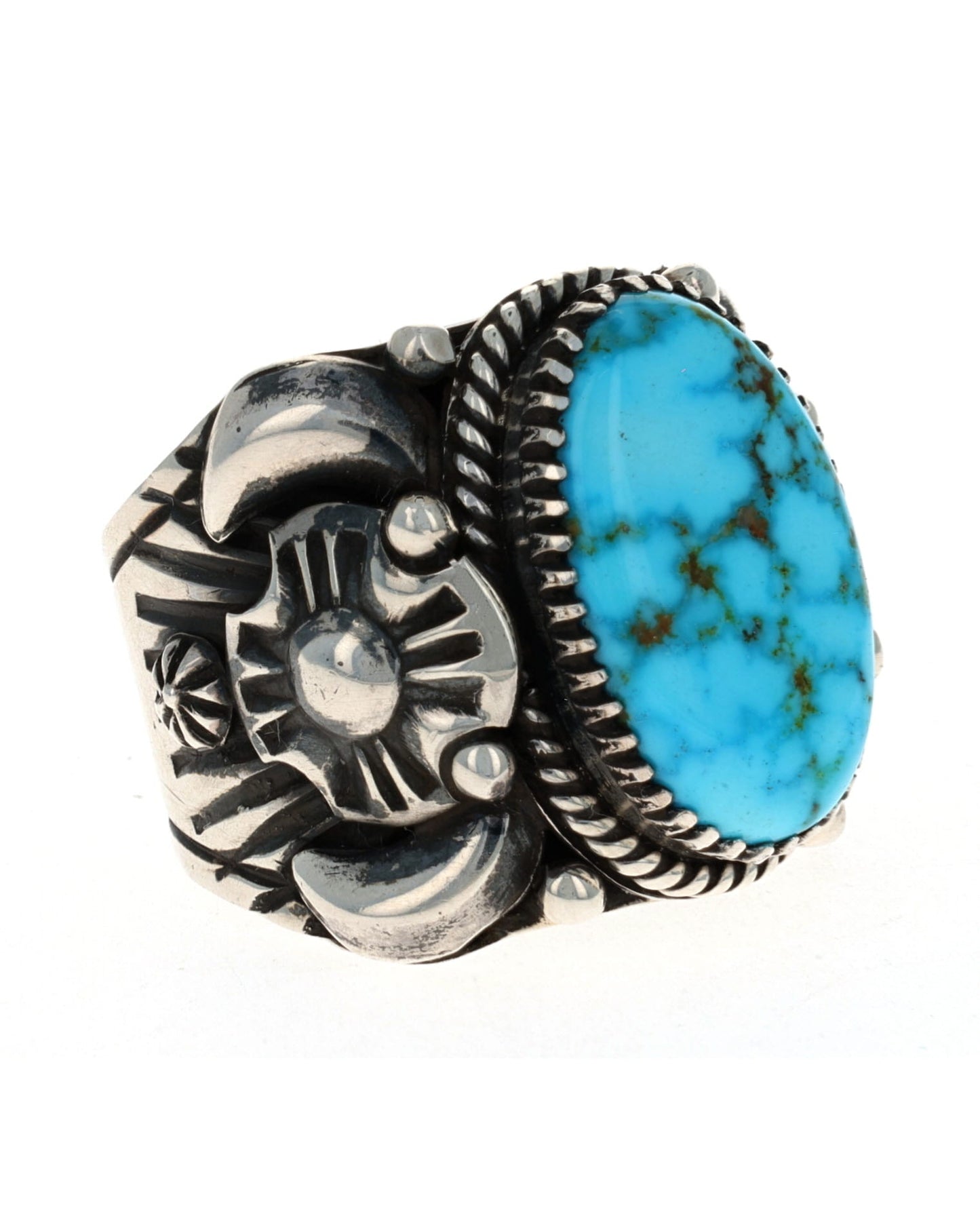 Anello in turchese naturale Kingman Water Web