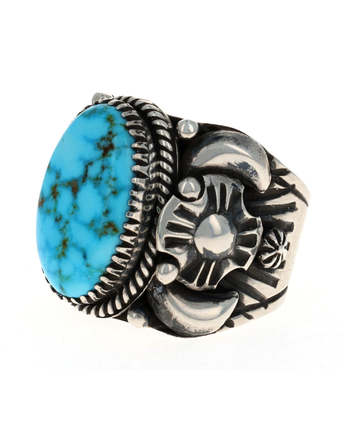 Anello in turchese naturale Kingman Water Web