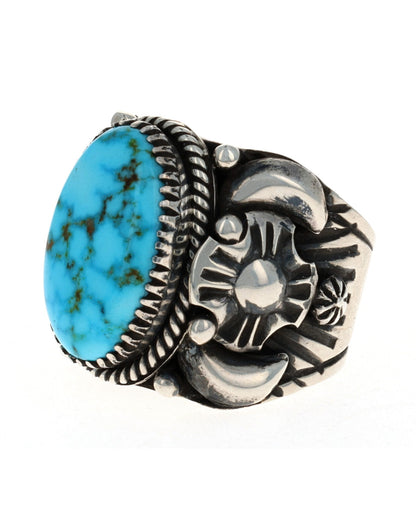 Anello in turchese naturale Kingman Water Web