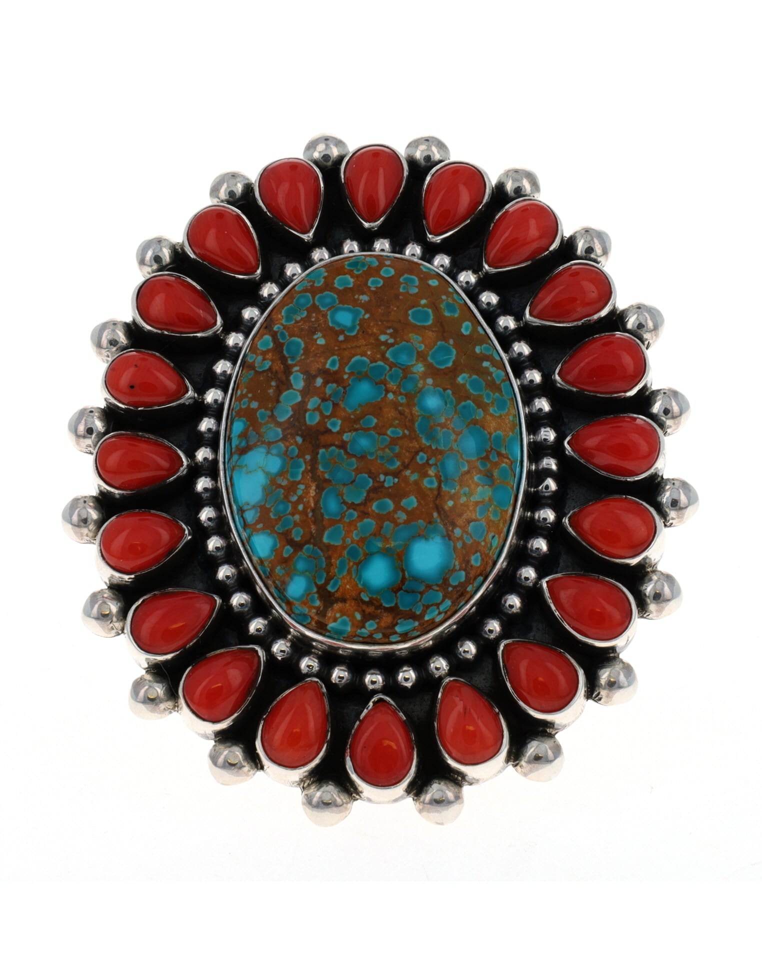 Natural Pilot Mountain Turquoise Statement Ring