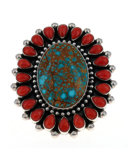 Natural Pilot Mountain Turquoise Statement Ring