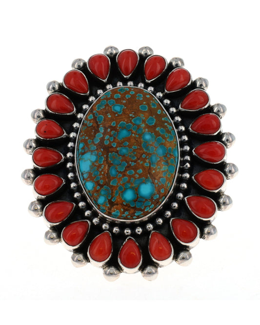 Natural Pilot Mountain Turquoise Statement Ring