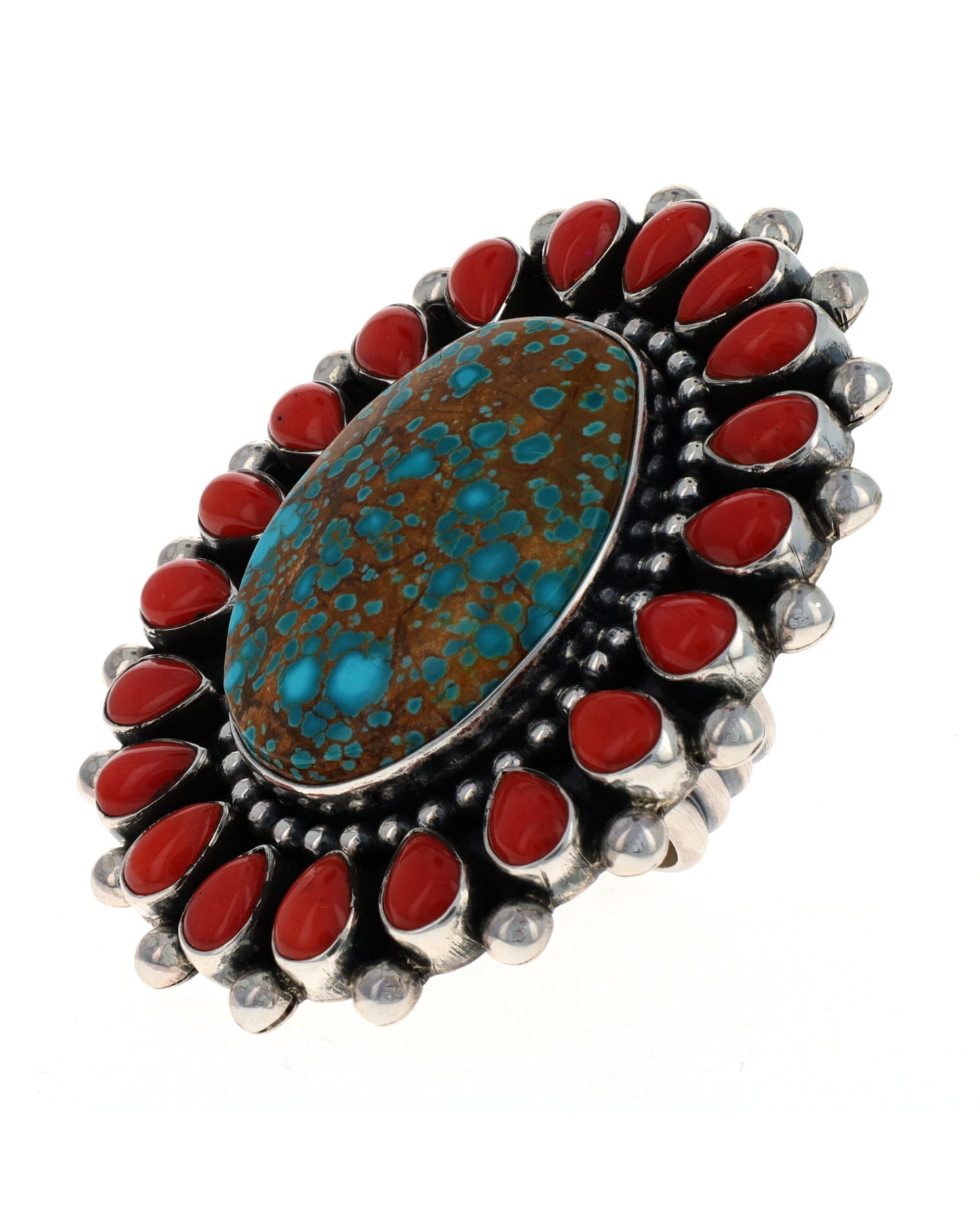 Natural Pilot Mountain Turquoise Statement Ring