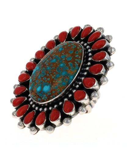 Natural Pilot Mountain Turquoise Statement Ring