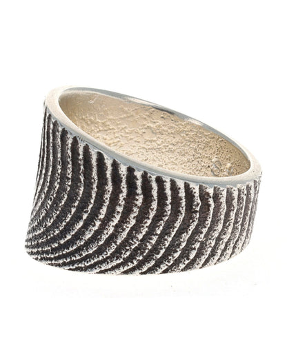 Cuttlebone Tufa Cast Sterling Silver Ring