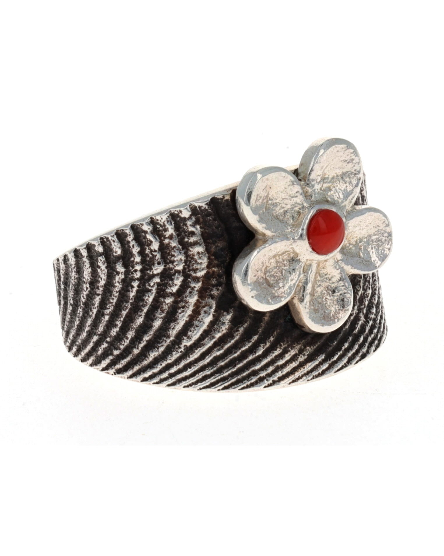 Bague Fleur Coulée en Tuf de Seiche