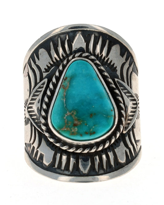 Natural Blue Gem Turquoise Ring