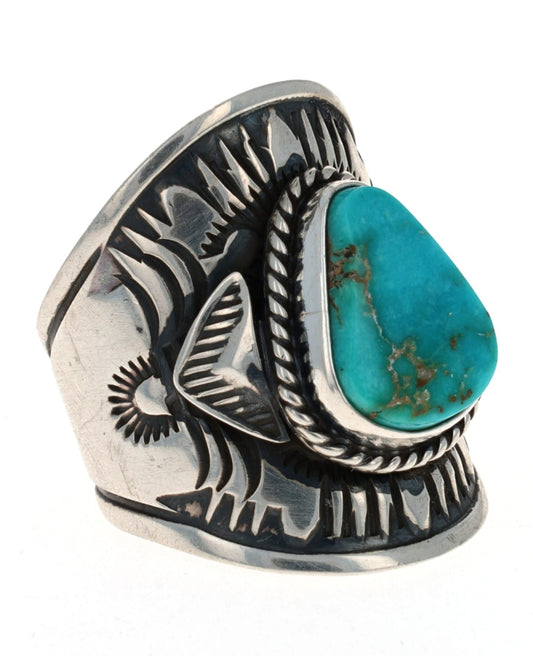 Natural Blue Gem Turquoise Ring