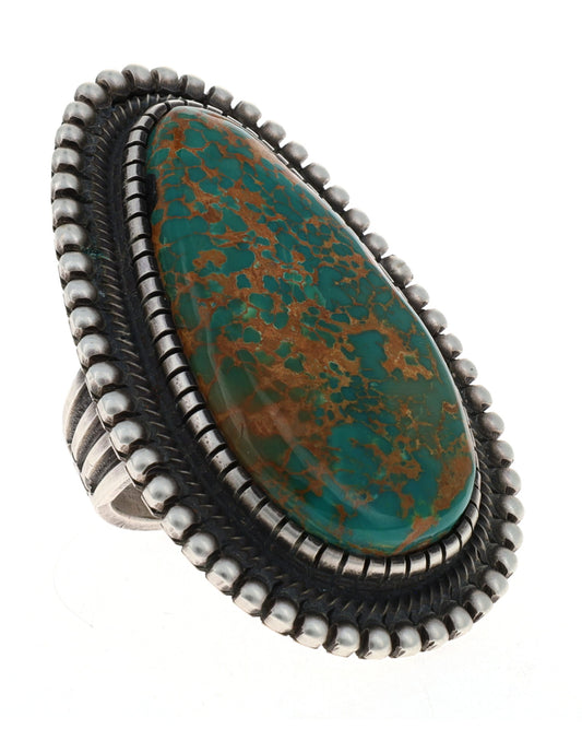High Grade Natural Royston Turquoise Statement Ring