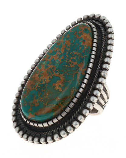 High Grade Natural Royston Turquoise Statement Ring