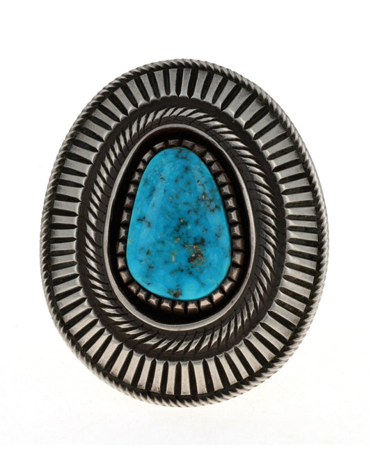 Natural Kingman Turquoise Shadowbox Ring