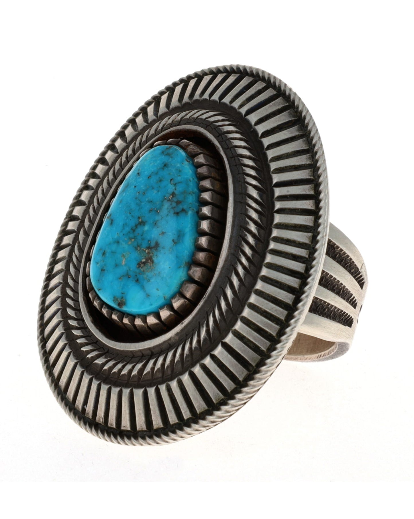 ナチュラルキングマンターコイズシャドウボックスリング