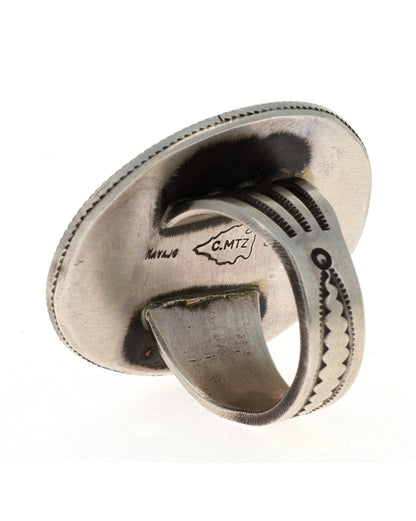 ナチュラルキングマンターコイズシャドウボックスリング