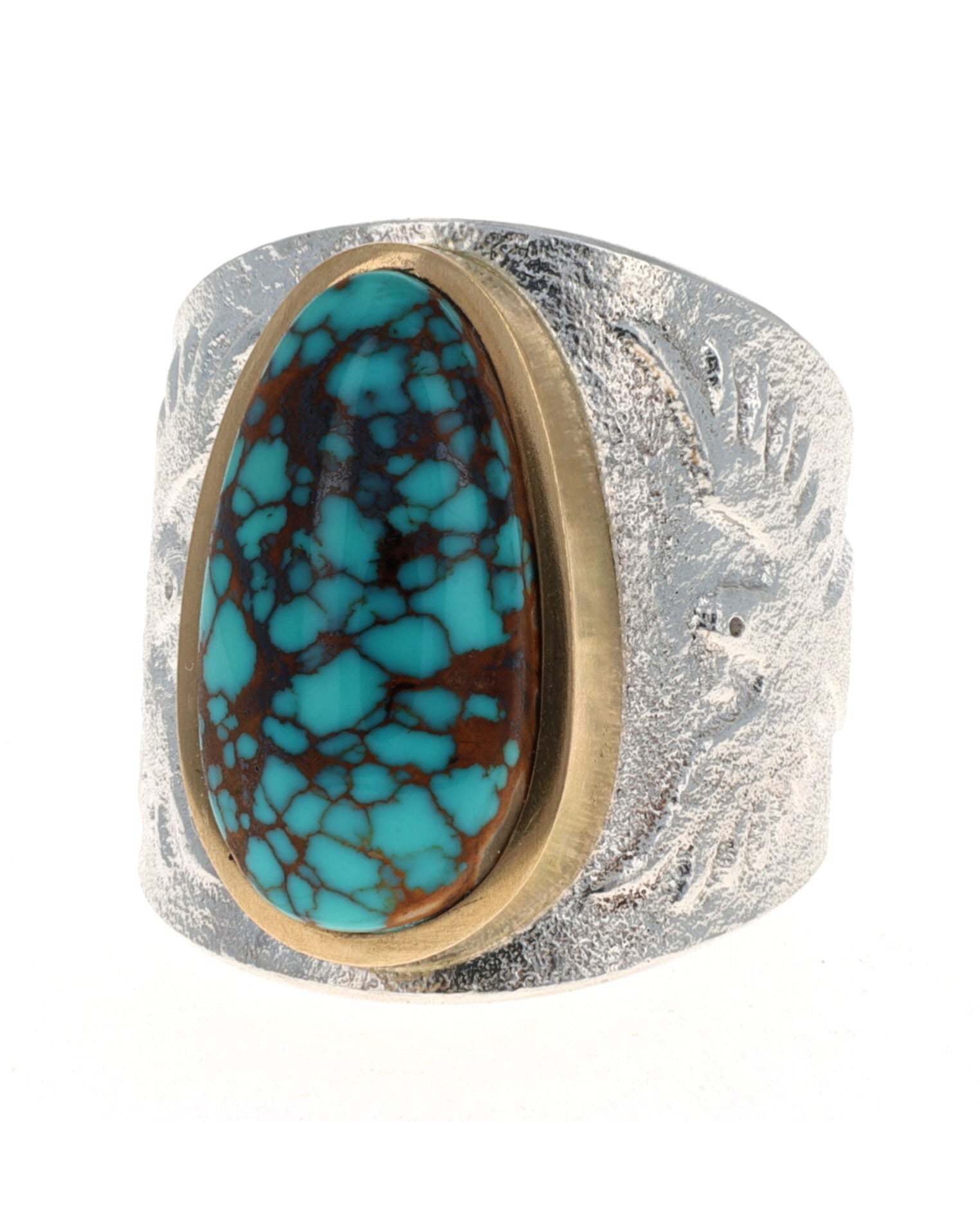 Thunderbird Ring With High Grade Natural Royston Turquoise